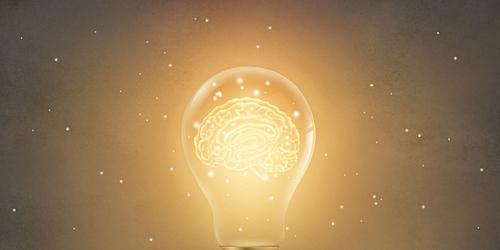 Light bulb with brain inside